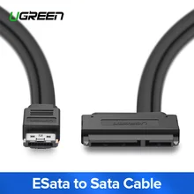 Кабель Ugreen ESATA для Sata с двумя мощностями 22 Pin USB ESata Combo для кабеля SATA адаптер для 2,5 «жесткого диска USB Sata кабель