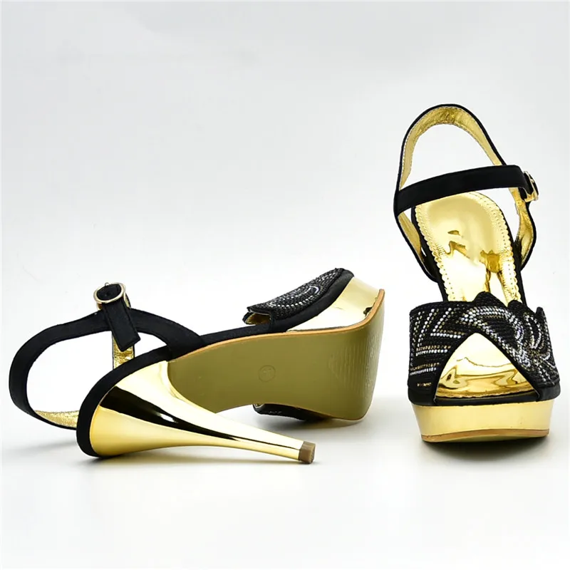 Новейший дизайн, итальянский комплект из туфель и сумочки, вечерние женские туфли и сумочка в африканском стиле, украшенные стразами