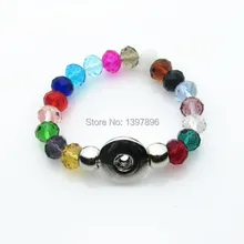 Новинка поступления Разноцветные кристалл кнопки браслет Jewelry(Fit 18 мм SNAP