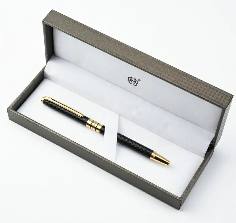 Высокое качество роскошные 10 K перьевая ручка золотого цвета чернил перьевая ручка 0,5 мм Caneta tinteiro Stylo Плюм Пенна stilografica Vulpen 03860 - Цвет: Black