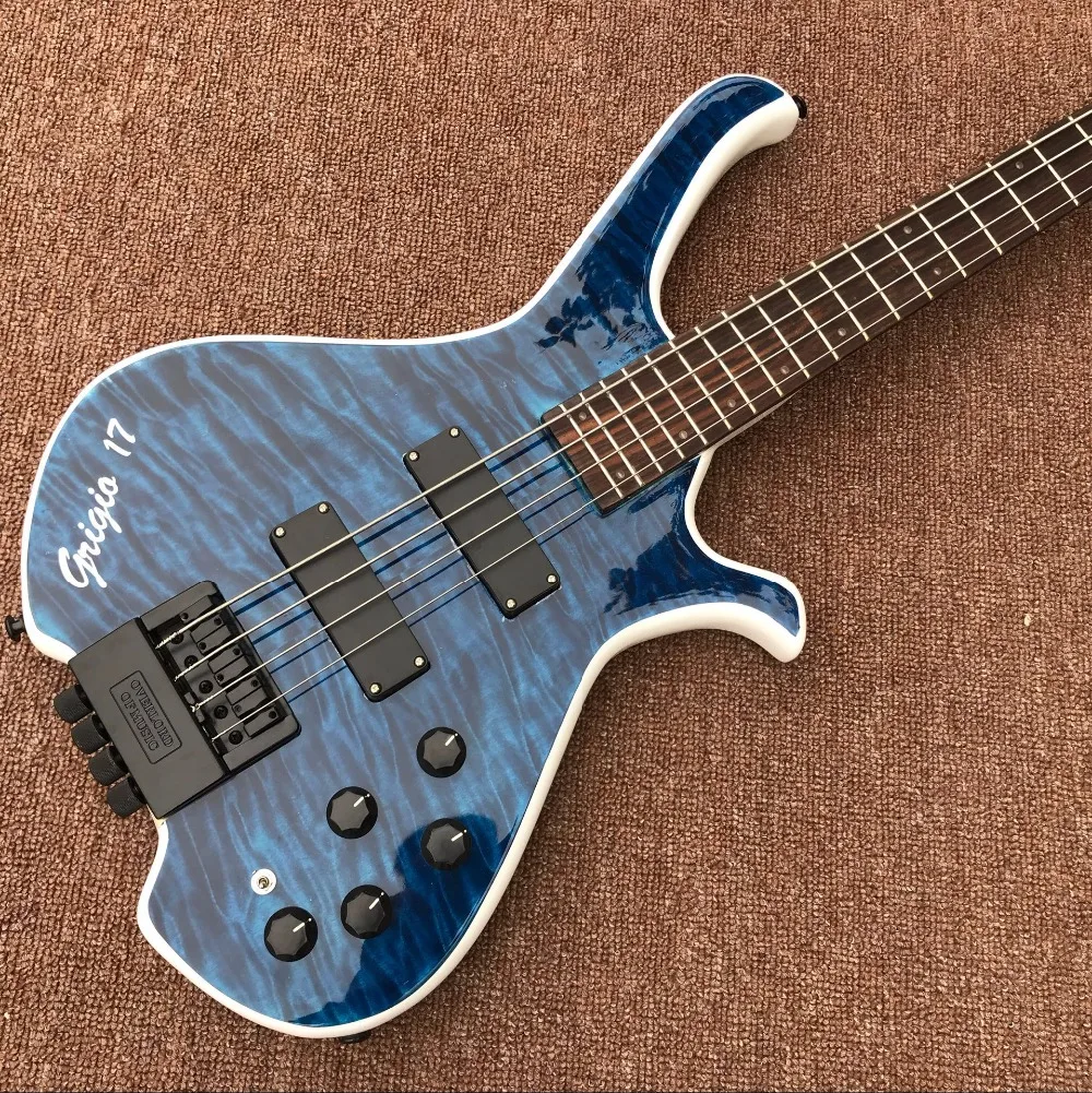 CUSTOM SHOP maple top BASS electric guitar personality