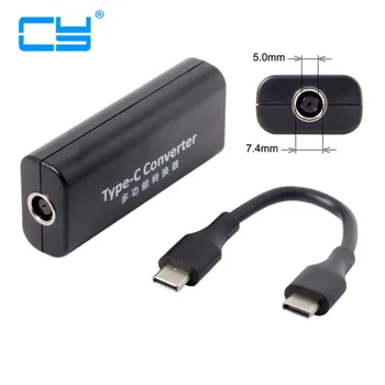 

DC 7.4*5.0mm Lenovo Ultra slim Jack Input to USB-C Type-C Power Plug Charge Cable 45w for Macbook Laptop Phone