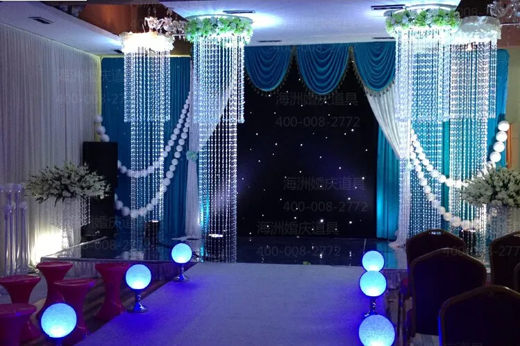 Sale Hot sale  wedding decoration The ceiling decoration crystal lamp stage background decorate crystal road guide 4pcs/lot 3