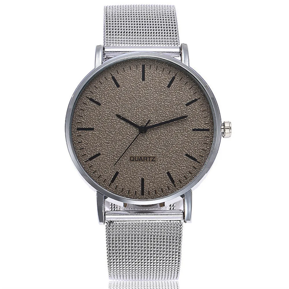 casual quartz stainless steel band marble strap watch analog wrist watch
