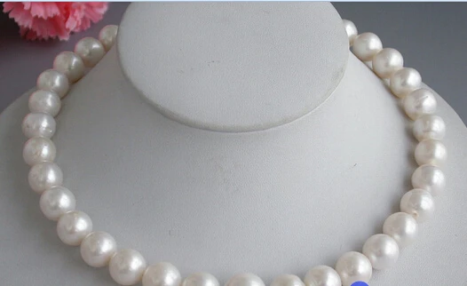 

Jewelr 004769 HUGE REAL 17" 12-15mm ROUND white FRESHWATER PEARL NECKLACE