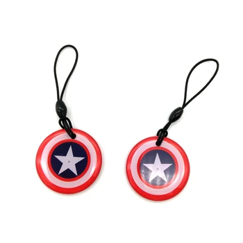 

1Pcs T5577 RFID Rewritable Cartoon Keyfobs Duplicator Badge Copy 125khz Token Tag Key Fob Token Ring Keychain Proximity Card