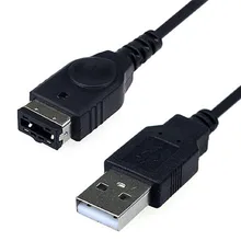 1 ud. Cable cargador de Cable de carga USB negro Advance para/SP/GBA/GameBoy/NS/DS