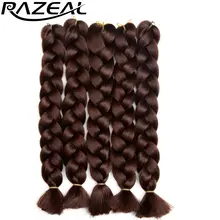 Razeal 18 дюймов Однотонная одежда джамбо косу волосы нота косы выражение синтетических плетение волос 1 шт./лот