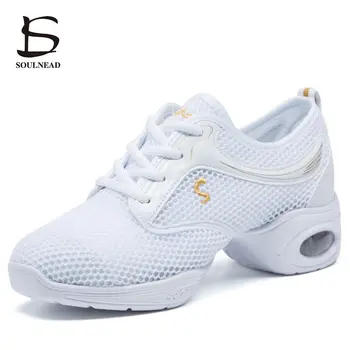

Women Dance Sneaker Shoes Summer Breathable Mesh Soft Modern Jazz Dance Shoes Dancing Shoes For Woman Ladies Sports Shoes
