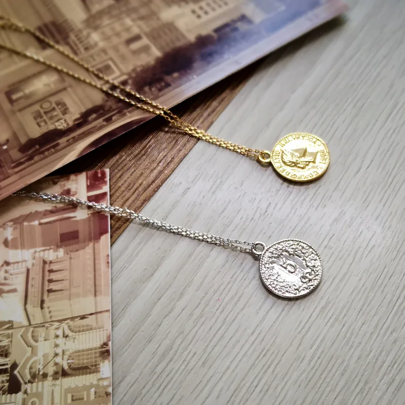 round coin necklace