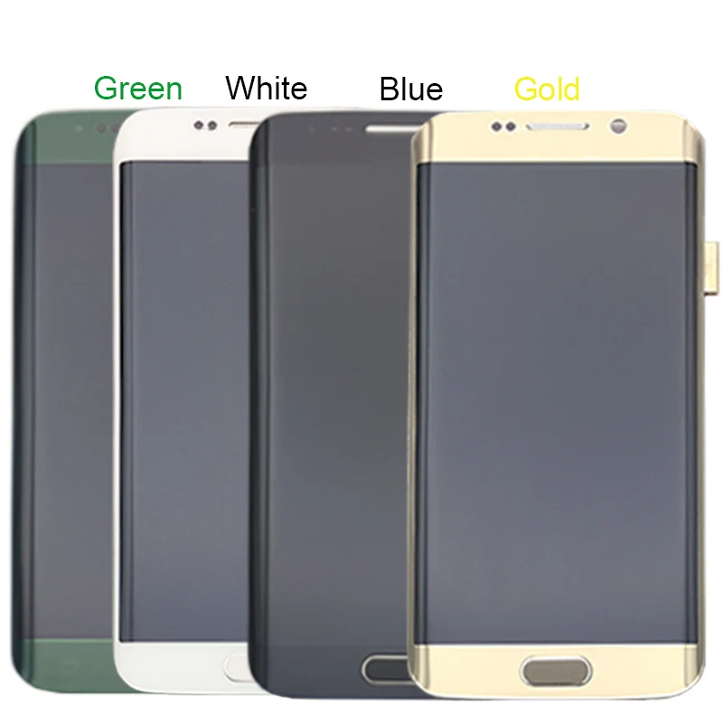  For Samsung Galaxy S6 Edge LCD G925 G925F SM-G925F LCD Display Touch Screen Assembly With Frame For
