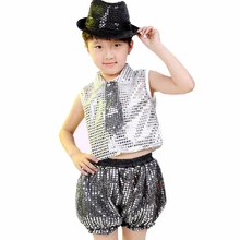 Платья для латинских сальсы для мальчиков и девочек комплект из 2 предметов, топ и штаны Детское платье для танцев в стиле ча/Румба/Самба/Джаз желтое/Белое детское платье для танцев DQ6037