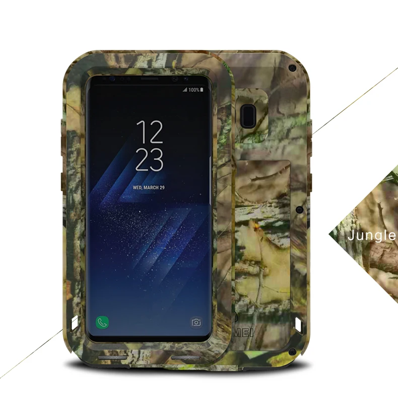 Для Samsung S8 S8 Plus LOVE MEI Camo серии мощный металлический корпус роскошный алюминиевый грязезащитный водонепроницаемый противоударный чехол 3 доказательство оболочки