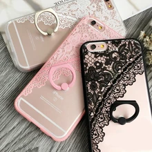Newest VS secret Black Lace floral Pattern Case For iPhone 7 7 Plus 6 6s 6