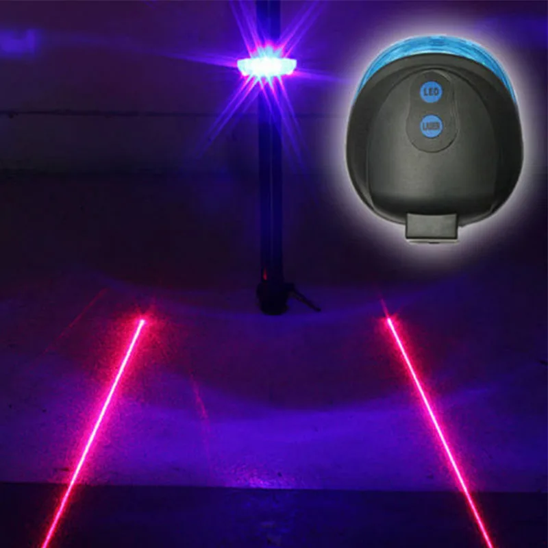 Perfect Bike Rear Tail Light Safety Bicycle Lights 5 LED+ 2 Laser Bike Lamp Mountain Cycling Rear Light for Cycling Accessories Lights 4