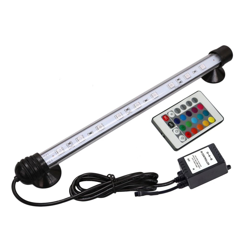 

SMD 5050 RGB LED Aquarium Fish Tank Lamp with Remote Control Super Brightness MF-38 Waterproof LED Aquarium Submersible Light