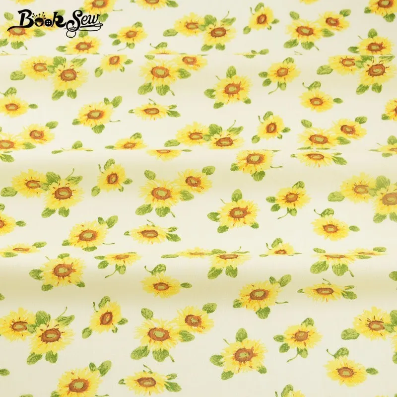 Booksew хлопок поплин Ткань довольно подсолнечника Постельные принадлежности