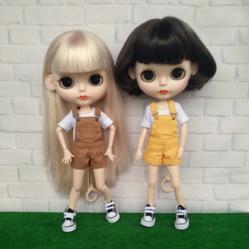 8 цветов Blyth Doll наряды футболки комбинезон одежда для Azone Licca Barbies Momoko 1/6BJD кукла