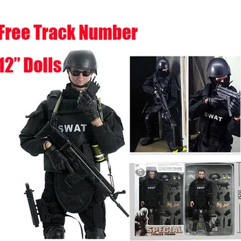 

1/6 Scale Action Figure Military SWAT Soldier Uniform Military Toy Soldiers Set Military Figurines with Hot box Model 12" Toys
