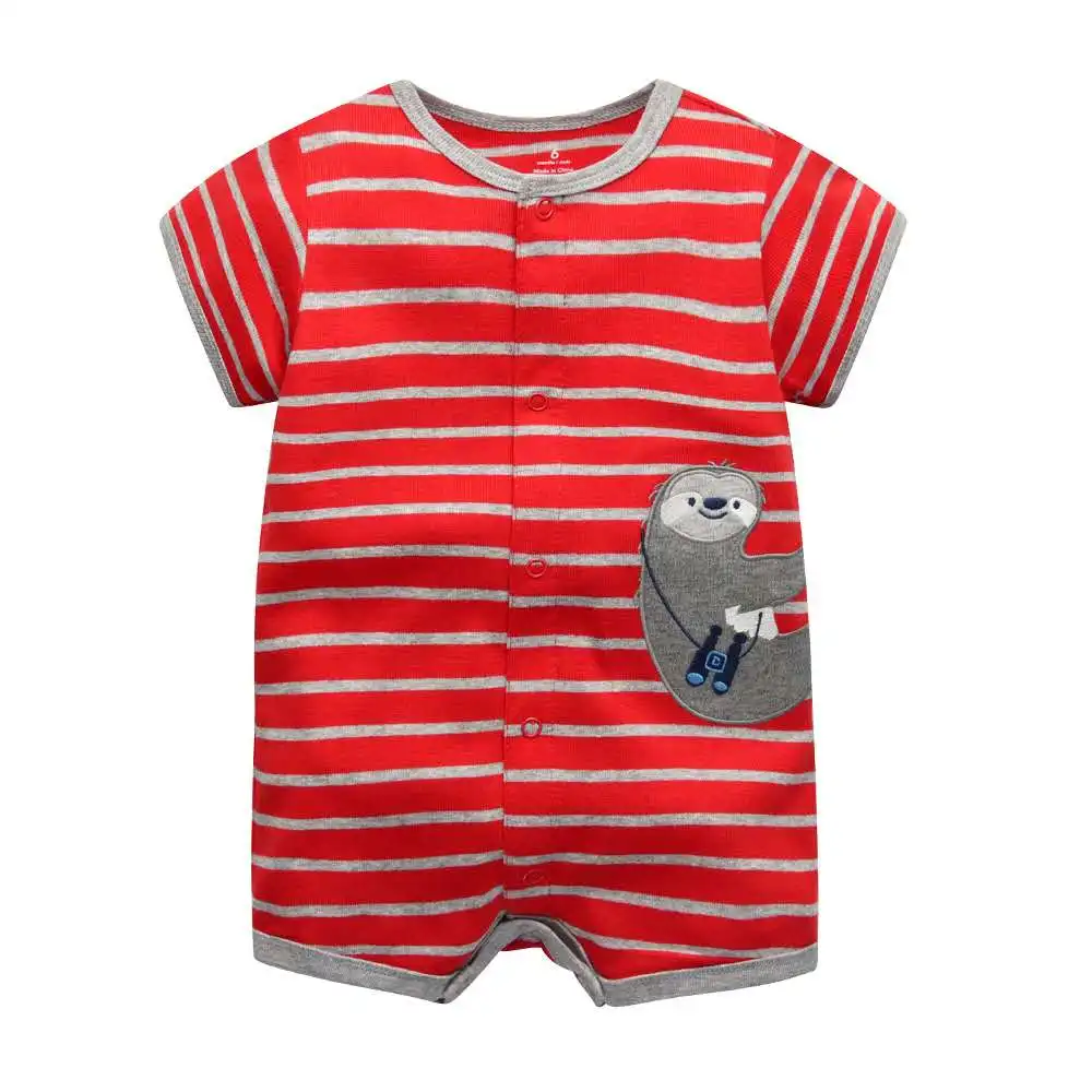 2019 Summer Baby Rompers Baby Girls Clothing 100% Cotton Newborn Baby Boy Clothes Infant Jumpsuits Short Sleeve Kids Clothes