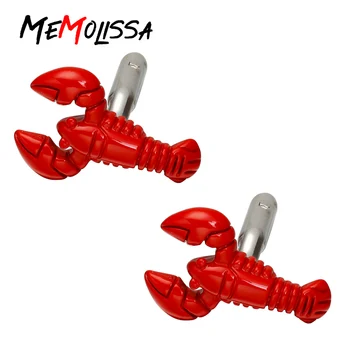 

MeMolissa 3 Pairs of Red lobster Design Cufflinks interesting Red Lobster Festival Wedding Dress Shirt Mens Jewelry Cuff Links