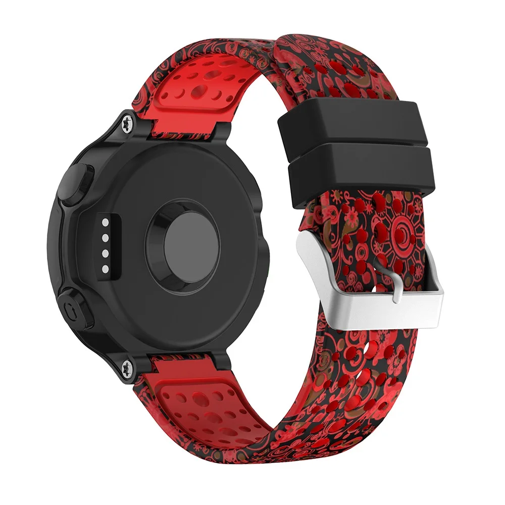 

Soft Silicone Sports Watch Band Camouflage Bracelet Wrist Strap Watchband Replacement for Garmin Forerunner 220 230 235 620 630