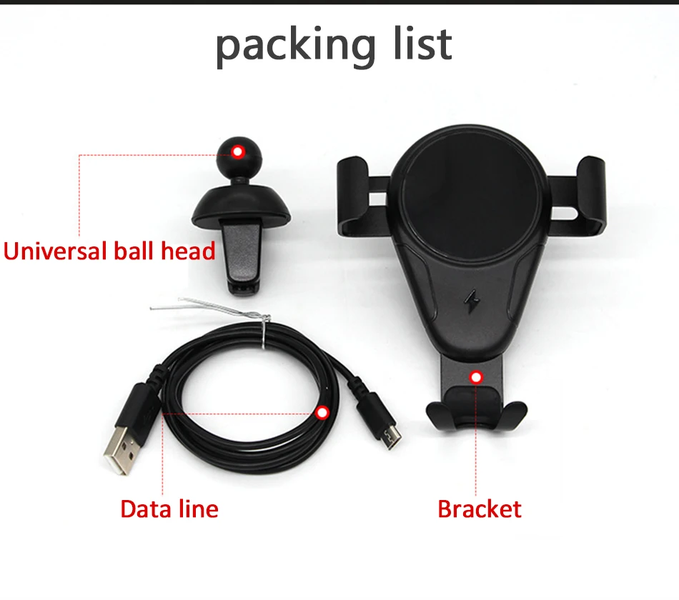 !ACCEZZ 2 in 1 Car Stand Quick Wireless Charger For iPhone 8 X Xiaomi HUAWEI Mount 360 Degree Sticky ABS Phone Wireless Charging (8)
