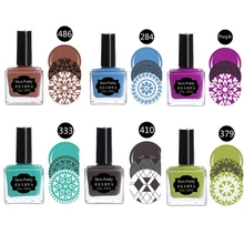1 Bottle BORN PRETTY 15ml Nail Stamp Polish Stamping Nail Polish Stamping Nail Lacquer for Nail Art Manicure 6 Colors