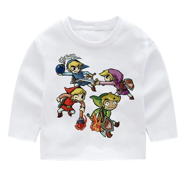 

The Legend of Zelda Triforce Kid's Print Cotton Fashion Long Sleeve T-shirts Kid's Long Sleeve Tops Baby Girl Harajuku Clothes