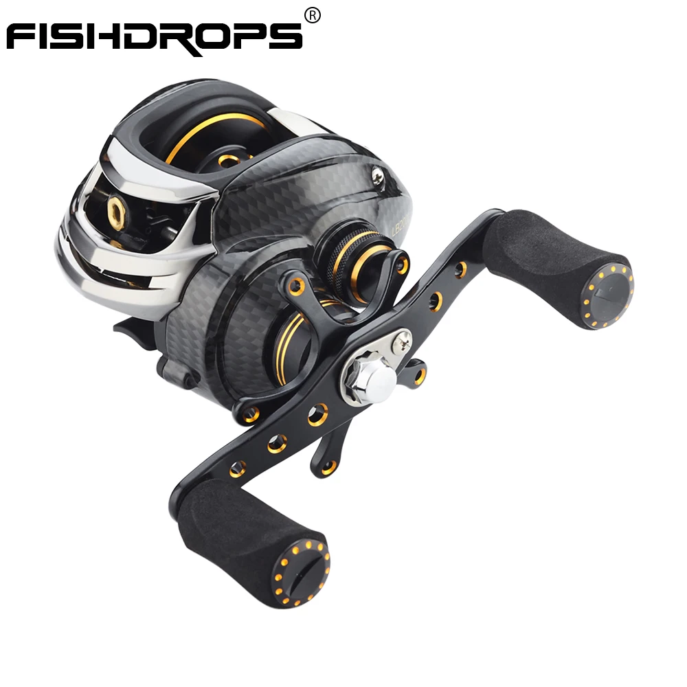 

FISHDROPS LB200 Baitcasting Reel 18 Ball Bearings Fishing Bass Fishing Left Handed Right Hand Bait Casting