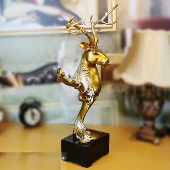 

style living room entrance study lucky deer head office decoration Home Furnishing Decor animal desktop accessories