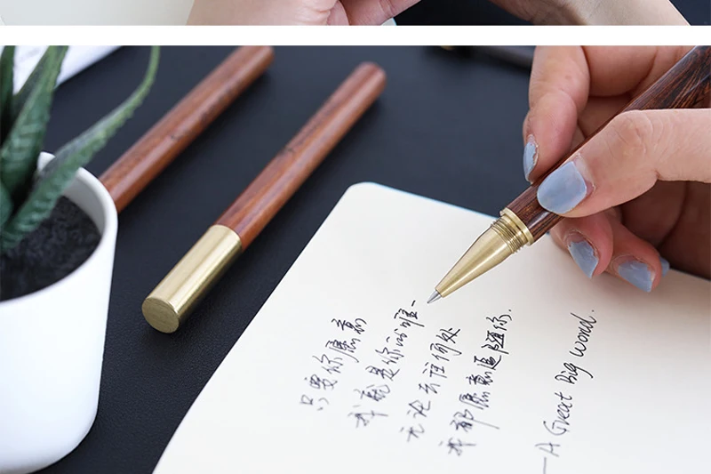 Винтажные шариковые ручки из сандалового дерева для офиса, письменные принадлежности, инструменты для студентов, канцелярские