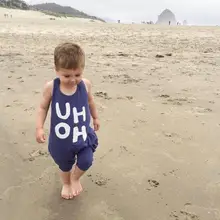 Детский хлопковый жилет с круглым вырезом; комбинезон без рукавов с надписью; комбинезон