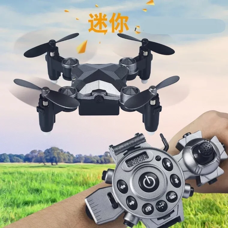 

2019 New Mini Foldable Watch Drone Control 8MP HD RC Helicopter Quadcopter Drone Headless Mode RC Toys Tiny Gifts VS JJRC H36