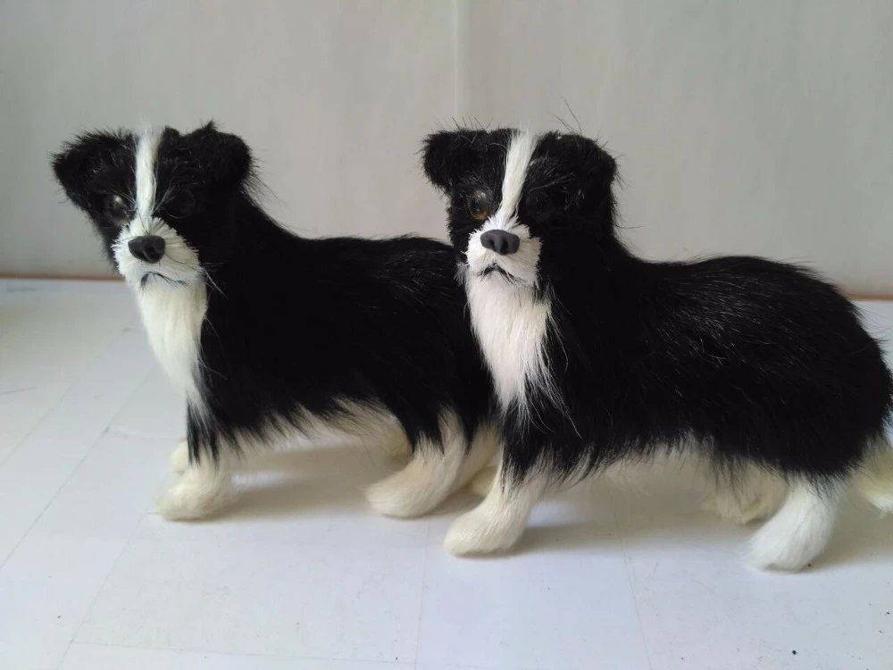 Plastic Furs Black Border Collie Model Mini 10x4x9cm Shepherd Dogs One Lot 2 Pcs Handicraft Prop Home Decoration Gift D2529 Fur Black Fur Furgift Gifts Aliexpress