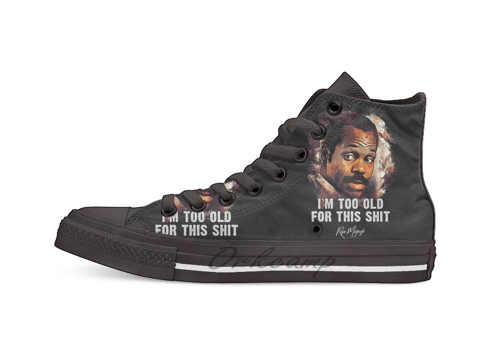 

Danny Glover as Roger Murtaugh Unisex High Top Canvas flat Casual Custom shoes Drop Shipping