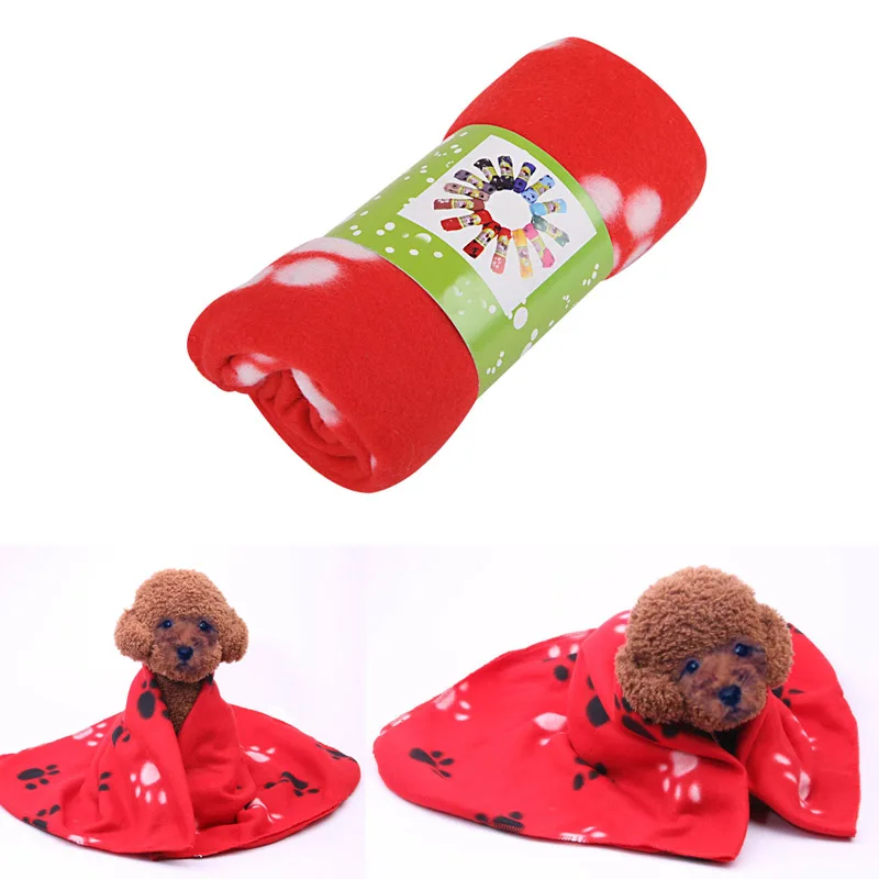 

Fashion Hot Soft Pet Blanket Dog Cat Double Sided Warm Soft Blankets Sleep Mat Pad Bed Cover Paw Print Blanket FP8 ST12