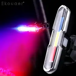 USB перезаряжаемые Передние Задние огни для велосипеда литиевая батарея светодиодный велосипед задний велосипедный шлем свет лампы