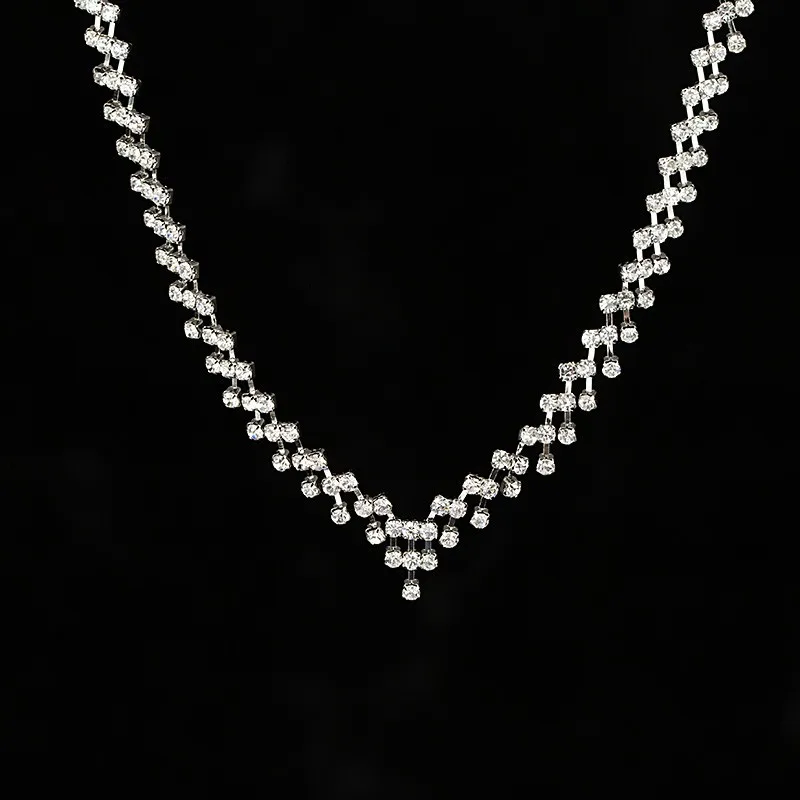 YFJEWE Цена по прейскуранту завода Новое благородное хрустальное ожерелье с подвеской из горного хрусталя Свадебные украшения для женщин лучший подарок для вечерние# N055