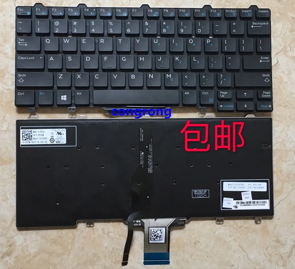 Клавиатура для ноутбука США и английского языка Dell Latitude E7250 7250 E5250 клавиатура с