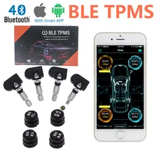 Новое поступление BLE TPMS Bluetooth TPMS шин Давление мониторинга Системы для IOS Android телефон приложение Дисплей с 4 Датчики