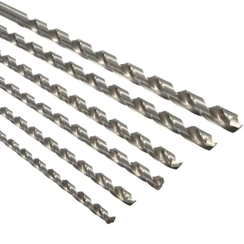 Silver Drill Bit 6-12mm Diameter Mayitr Extra Long HSS Straight Shank Auger Twist Drill Bit Set 350mm Length for Electric Drills