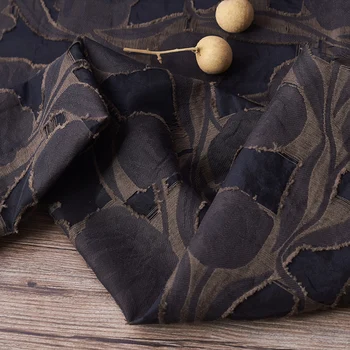 

High-end dresses and gowns fabric Spring and summer tissu Colored jacquard scissors Vintage flowers tissus