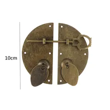 Chińskie stylowe meble metalowe żelazne drzwi pukanie kołatka Pull Vintage blokada złap do szafki szuflada do szafki 100mm/3.94