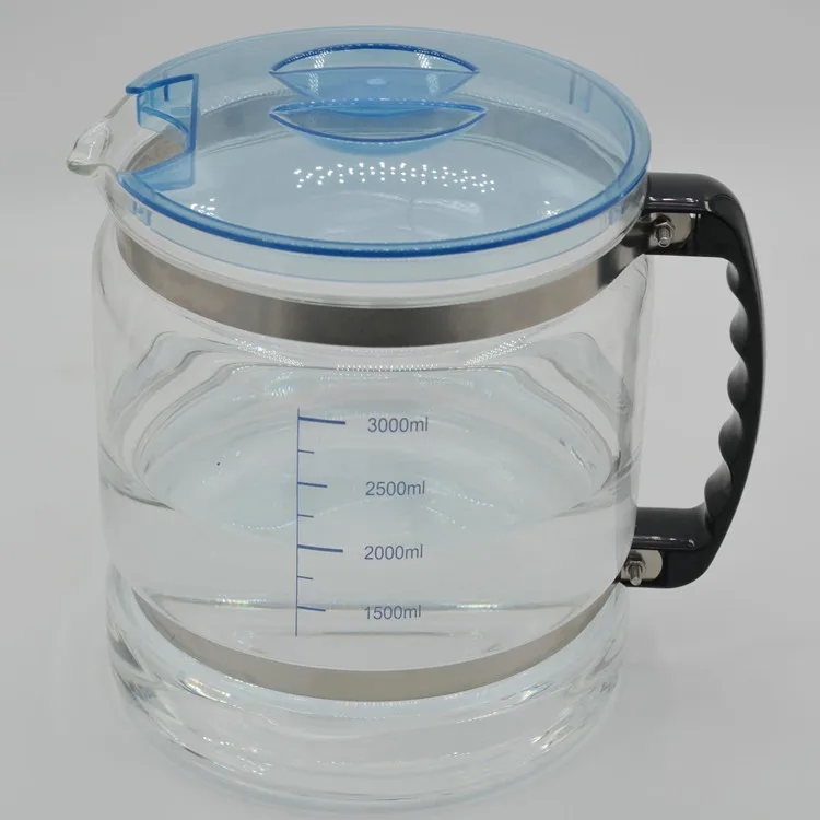 Высокое Термостойкое стекло ведро высокий прозрачный 4 литра дистиллированной воды машина Стеклянная банка для воды дистиллятор частей