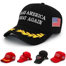 HT2549 сделать Америку большой снова кепки Трампа для мужчин женщин хлопок Бейсболка с вышивкой буквы бейсбольная шляпа Флаг США летняя шляпа от солнца