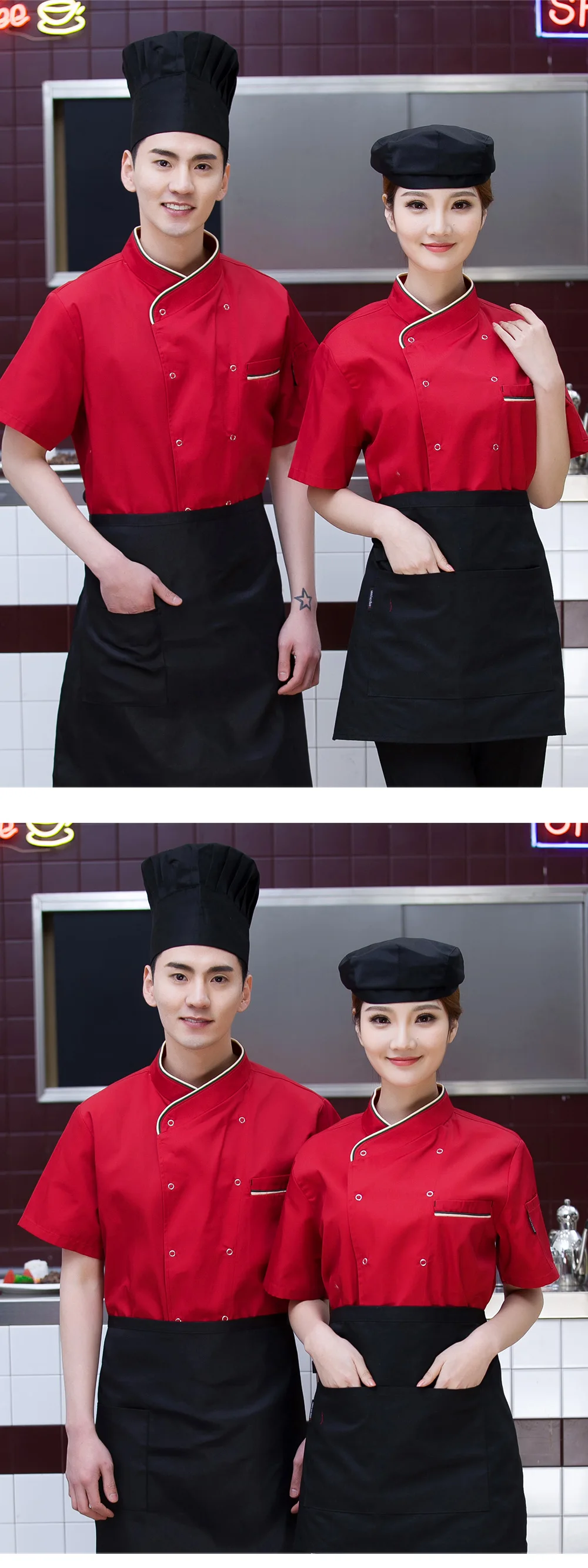 Дышащая форма для работников отеля еда обслуживание ресторанное питание шеф-повара Униформа хлопок плита куртки пекарня официантка
