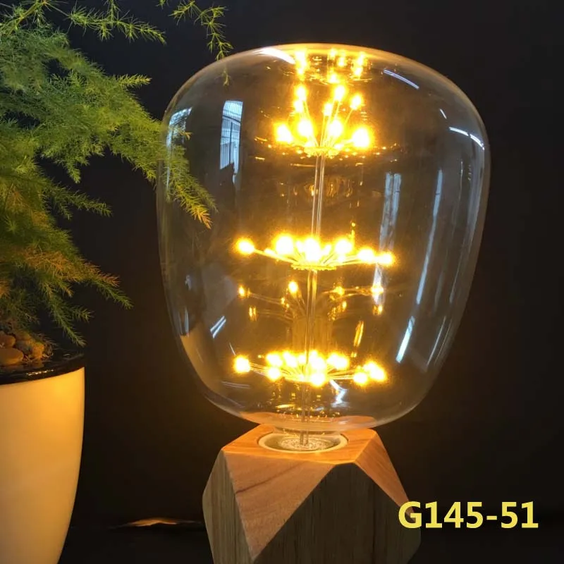 

G145 Starry sky lamp LED Edison Filment Light bulb E27 110V 220V 3W Firework lamp Energy saving home Decor Christmas gift