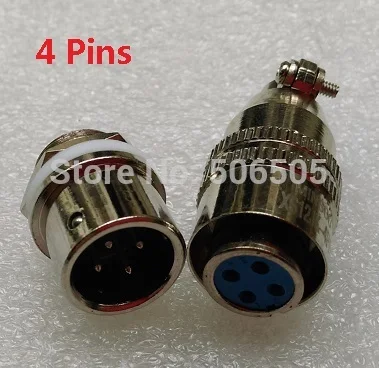 

12mm fast connector M12 4pins aviation plug and aviation socket cable joint 2set/lot
