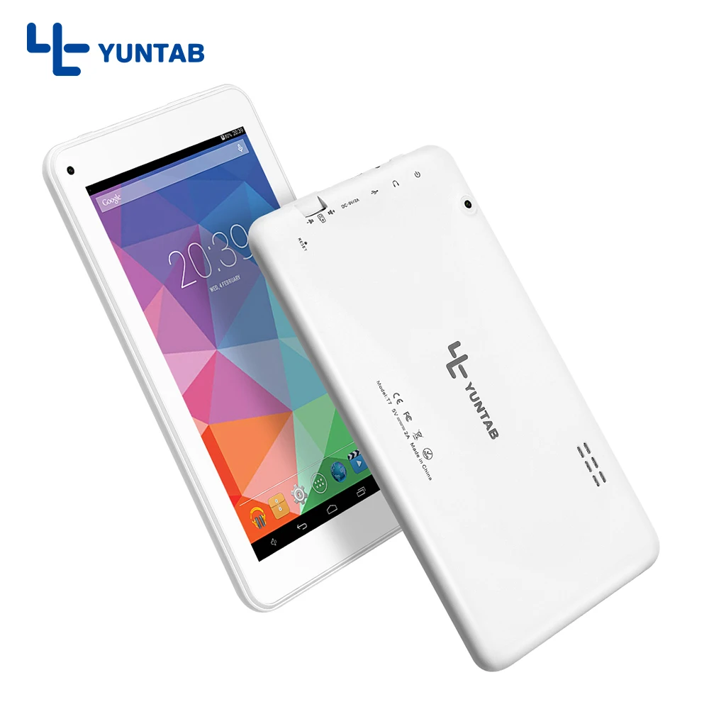 Yuntab 7 дюймов T7 Android tablet PC Allwinner A33 4 ядра 512 МБ 8 ГБ с двойной Камера 2200 мАч батареи